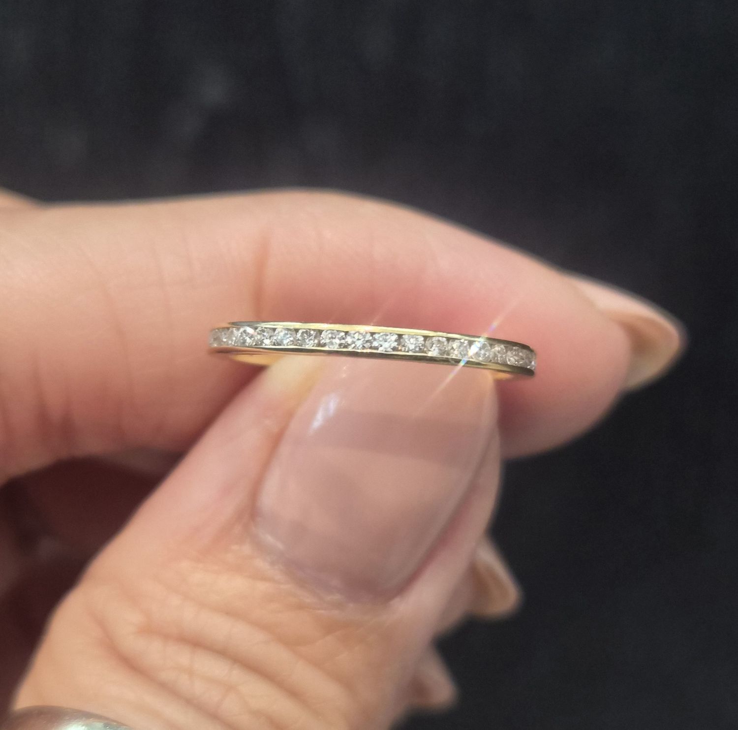 18ct Yellow Gold Diamond set Wedding Ring