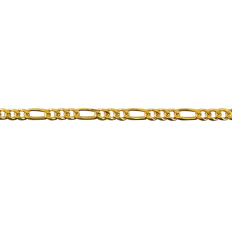 9CT BEVELLED DIAM CUT FIGARO CHAIN BFD83/60/9Y