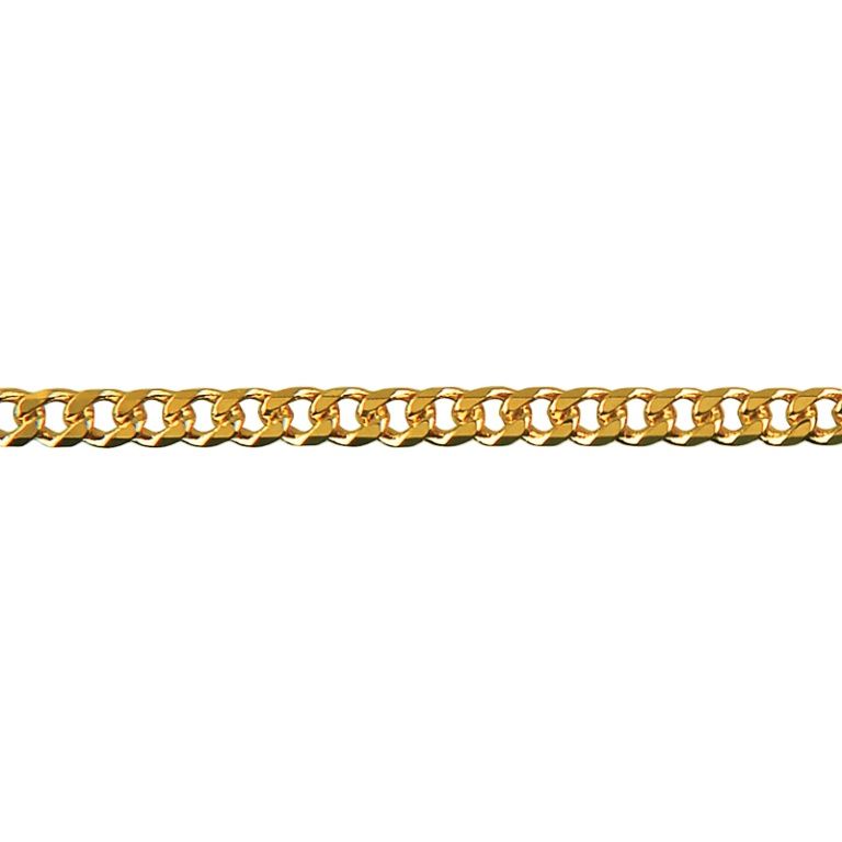9CT BEVELLED DIAMOND CUT CURB CHAIN BCD80/60/9Y