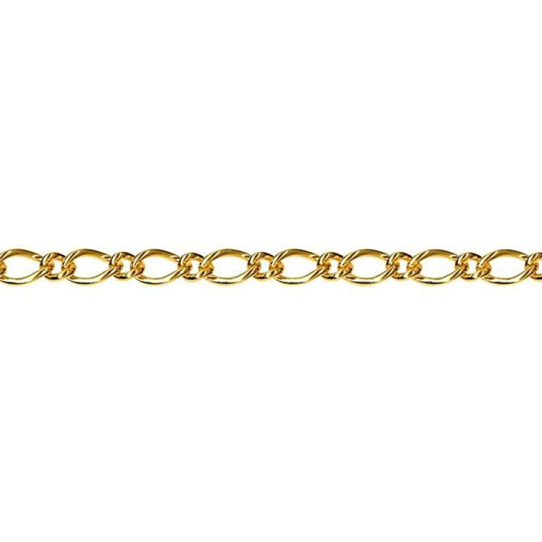 9CT OVAL FIGARO BRACELET OF81/19/9Y