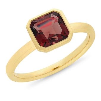9CT YG GARNET OCTAGONAL  2.16CTS 876-9YGA