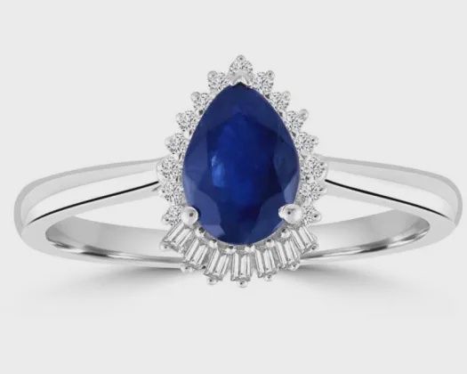 9K WG 0.08CT HI I1 DIA SAPPHIRE RING IGR-34613-W-P