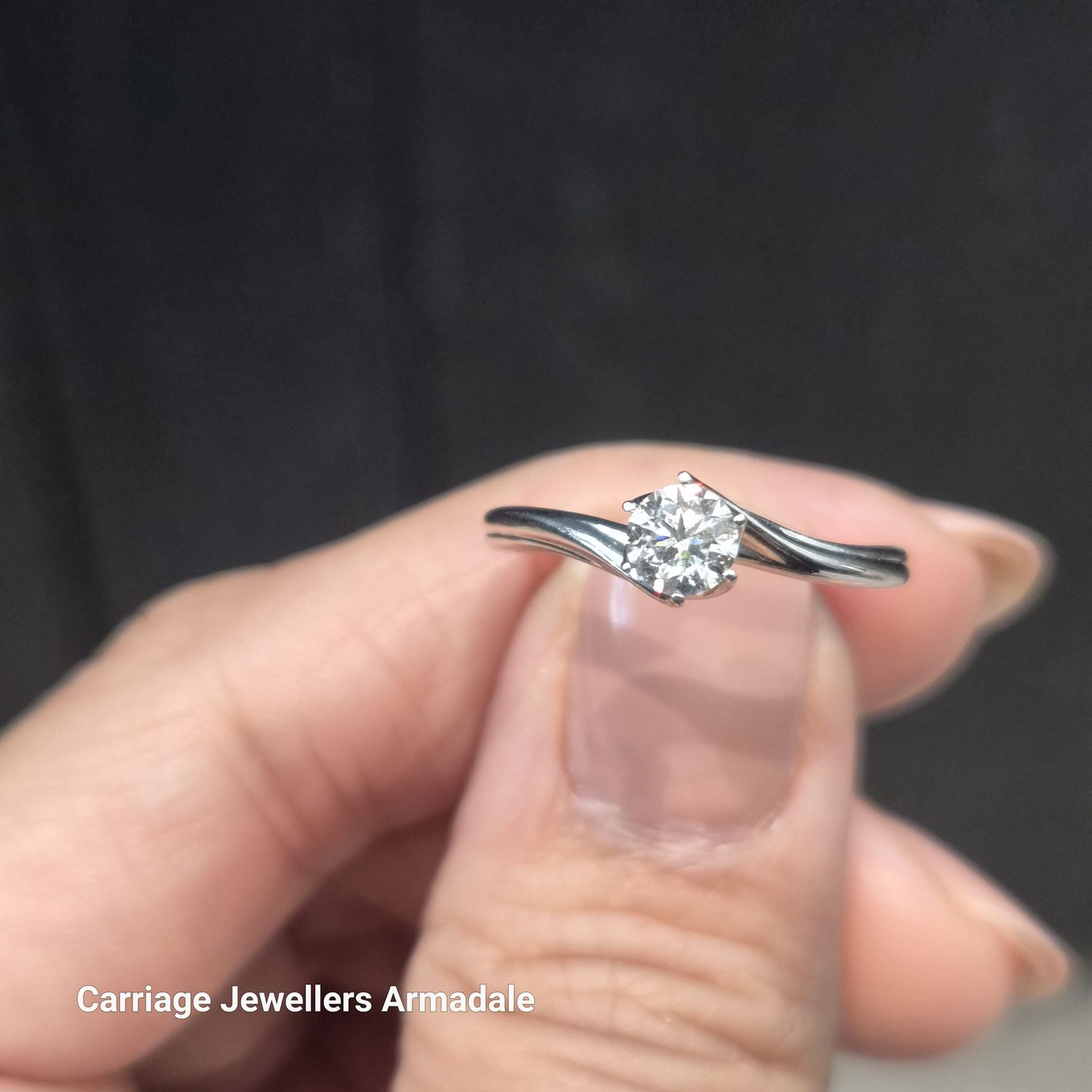 9ct White Gold Diamond Ring