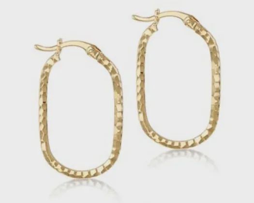 9K YG HLW DIA CUT MED OVAL HOOP E/R 1.51.3139