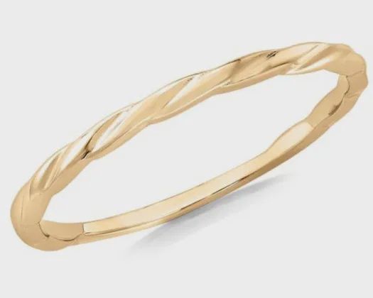 9K YG TWIST SLIM STACKER RING 1.83.6211-N