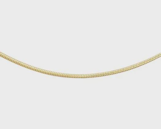 9K YLW GOLD SOLID MINI SNAKE CHAIN 50cm 1.11.6575