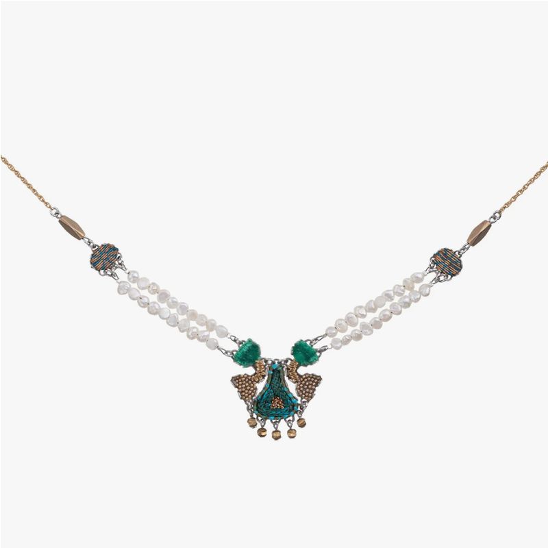 Ayala Bar - Green Elegant Necklaces Royal Velvet Set, Altheo H3520
