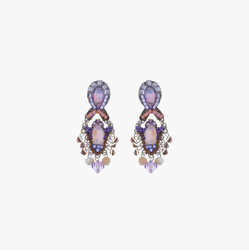 Ayala Bar - Purple Earrings Plum Blossom Set, Niamr C2008