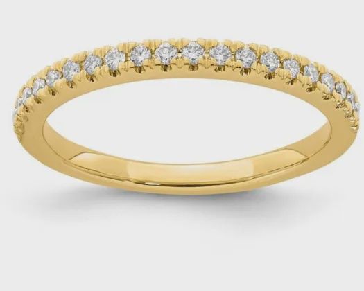 9K YG 0.20ct F VS LGD BAND RING LGDB-22919-020-Y-P