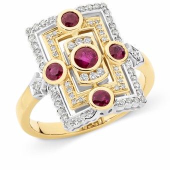 9YWY MULTI COLOURED GOLD D4 S13 DIA RUBY  TDW 0.290 CTS 2433-9YWYRUD-B4