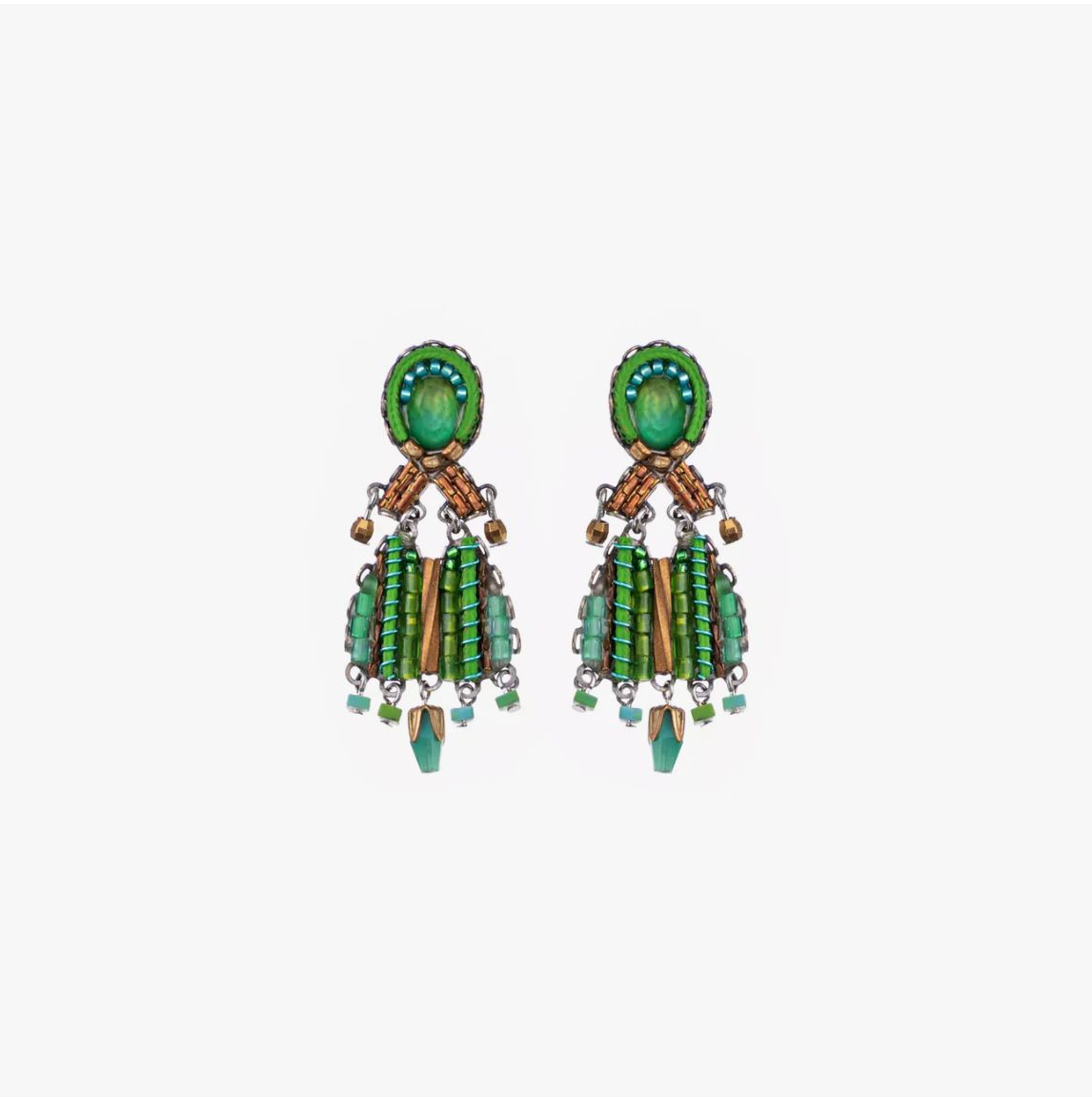 Ayala Bar Green Earrings Grassland Set, Zia C1999