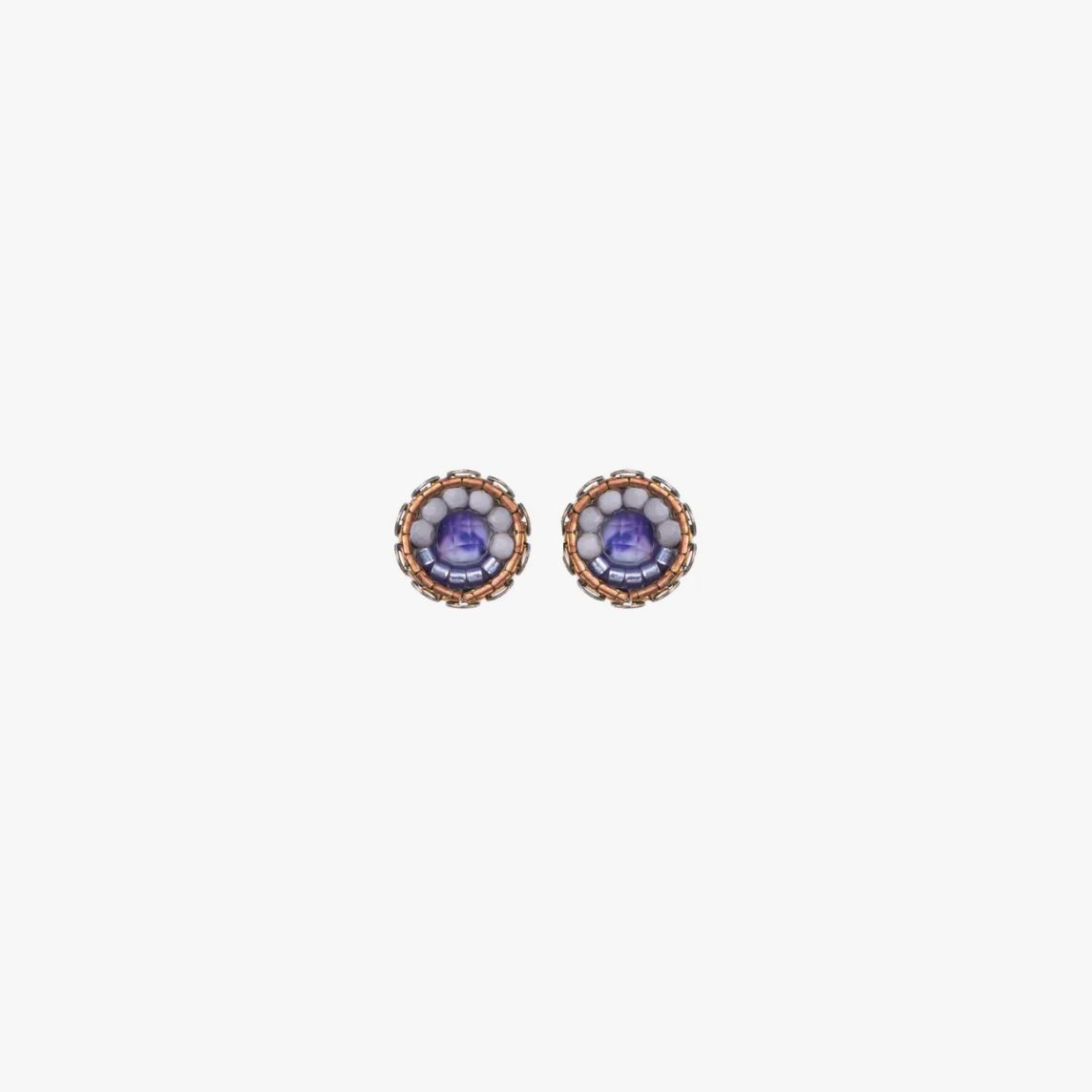 Ayala Bar - Purple Stud Earrings Plum Blossom Set, Chiara C2009