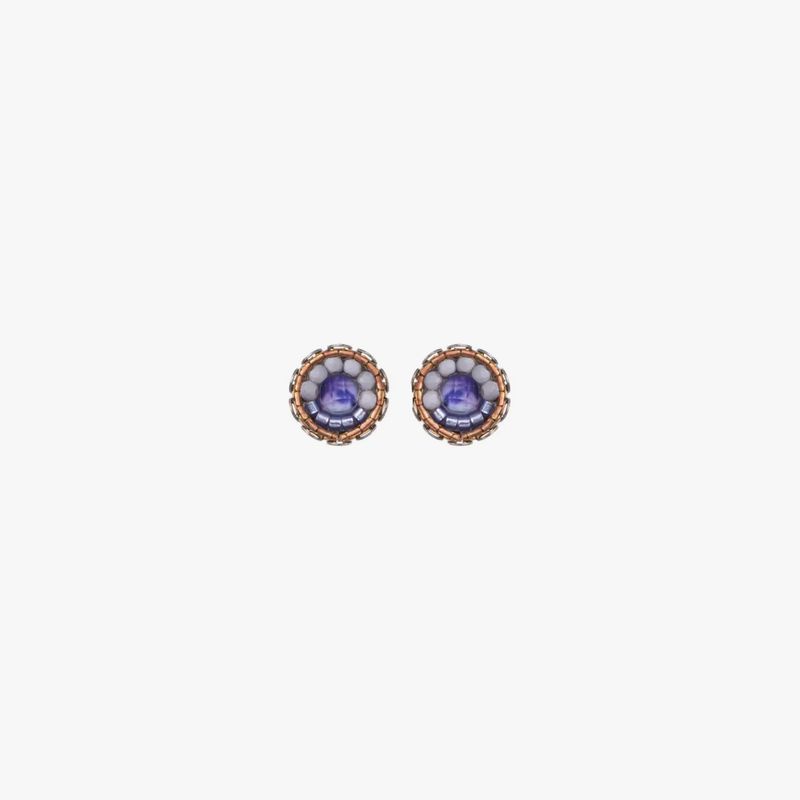 Ayala Bar - Purple Stud Earrings Plum Blossom Set, Chiara C2009