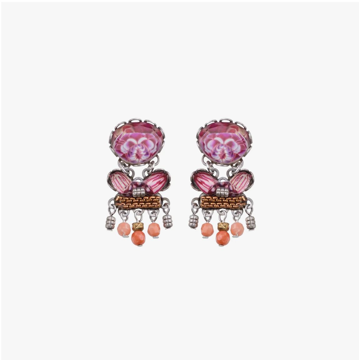 Ayala Bar Small Earrings Rose Embrace Set, Carol R2229