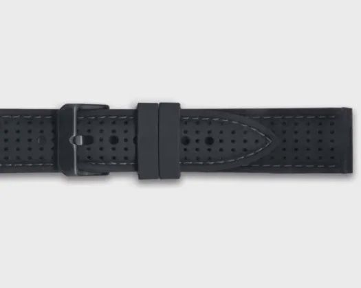 BLK SILICON STRAP BLACK STITCH BLK BCKL MS3351-24-BLK