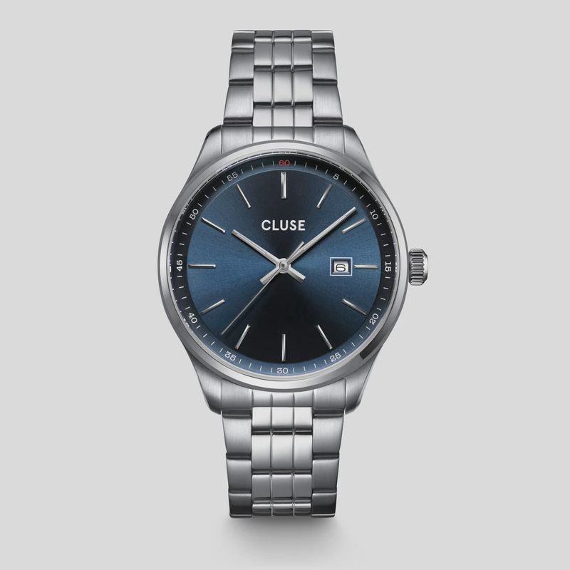 Cluse men's Antheor blue/silver steel link CW20903