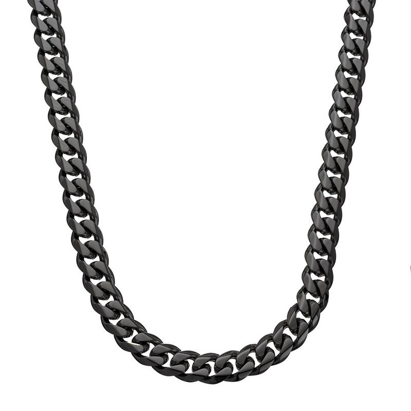 Blaze s/steel black cuban link chain 55cm SSCH32BLK-55CM