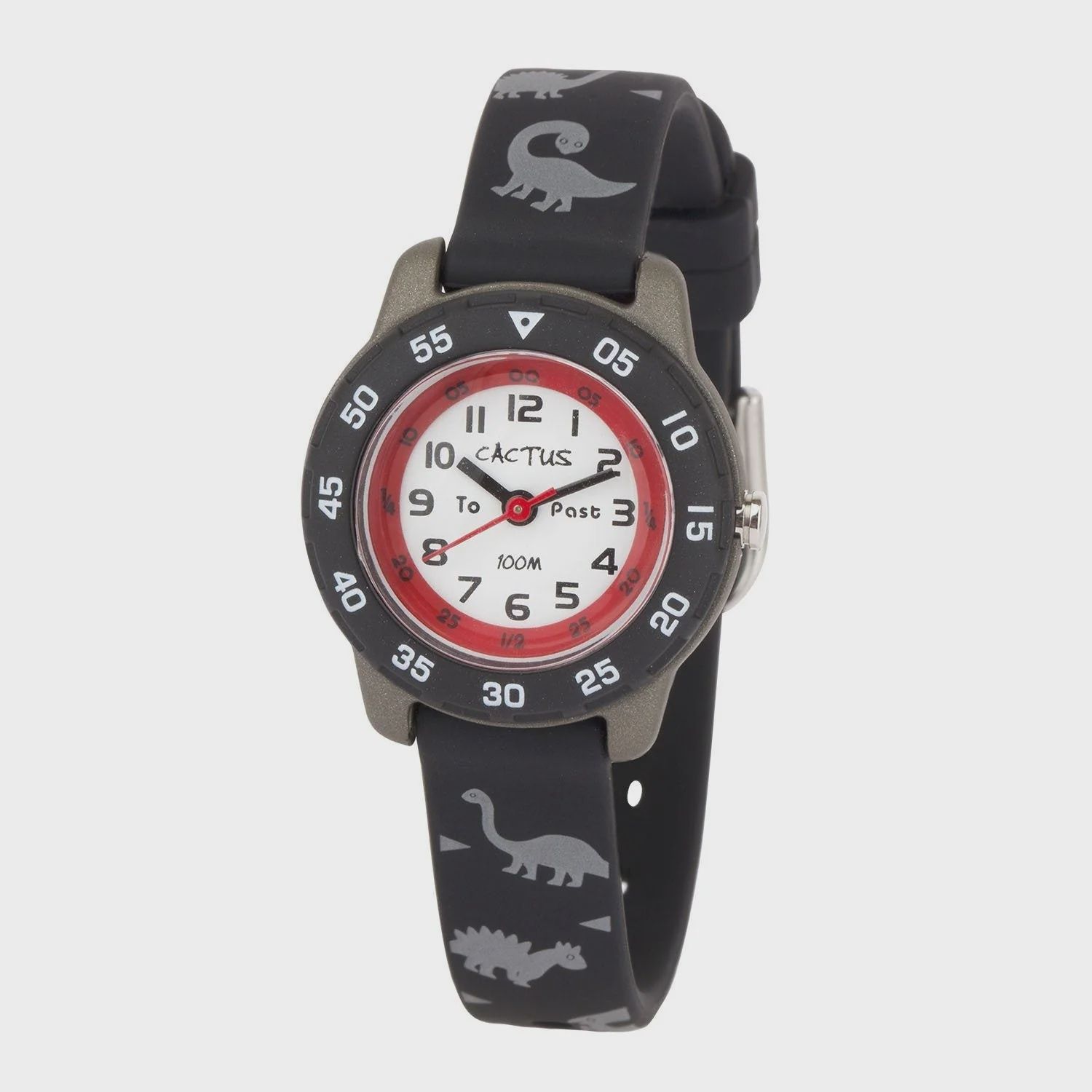 Cactus Dinosaur Time Black Teacher Watch CAC-124-M01