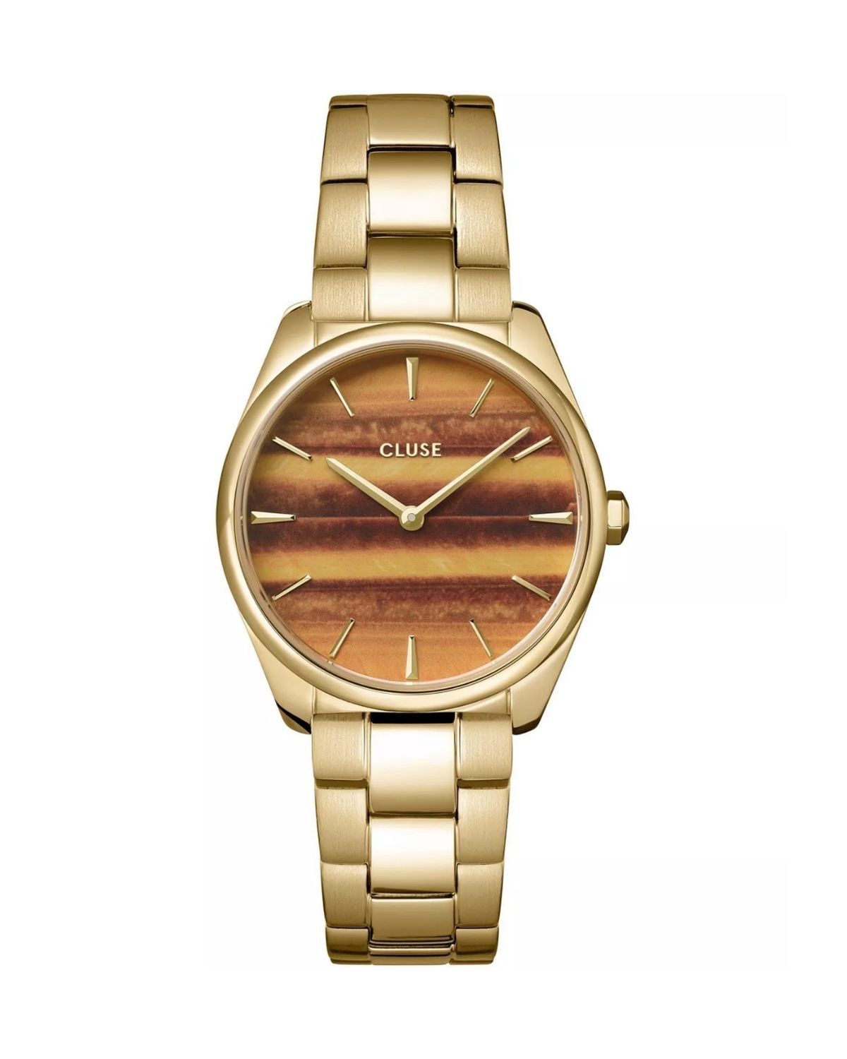 Cluse - Féroce Petite Watch Steel Tiger's Eye, Gold Colour CW11218