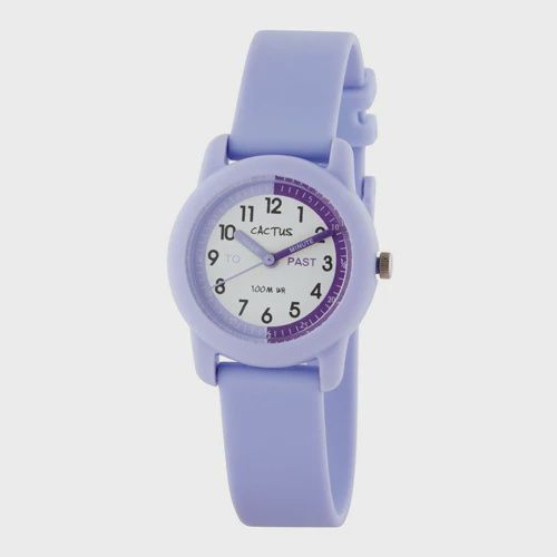 Cactus Lavender Tell-The-Time Time Teacher Youth Watch CAC-69-M09