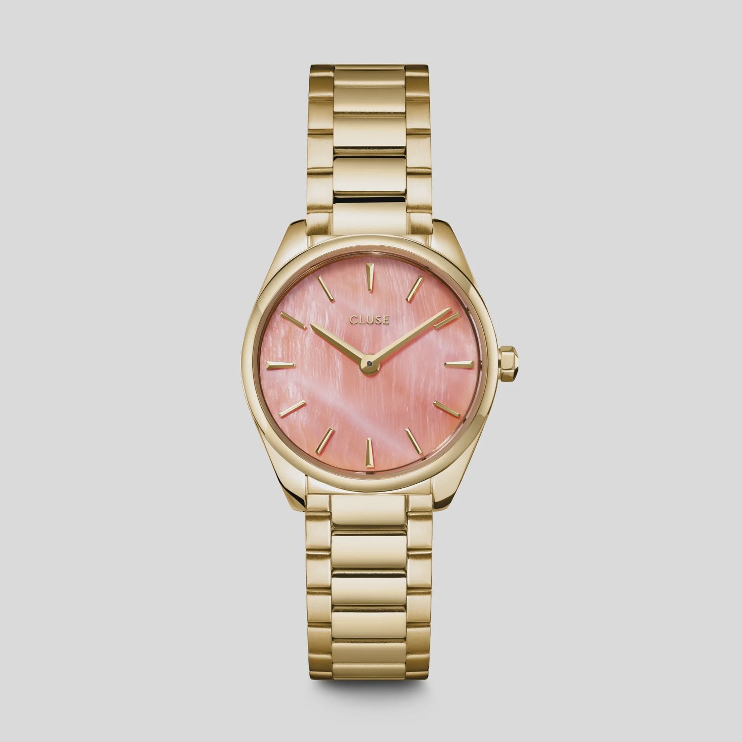 Cluse - Feroce Mini Watch Apricot Mother of Pearl/ Gold Link CW11709