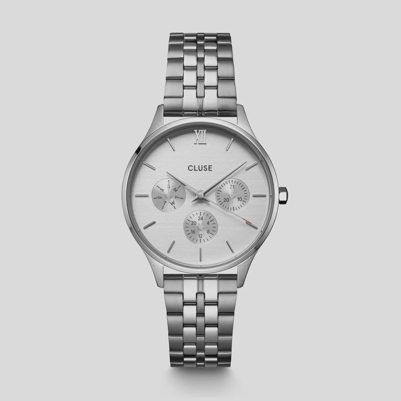 CLUSE - Minuit Multifunction Full Silver Link CW10703