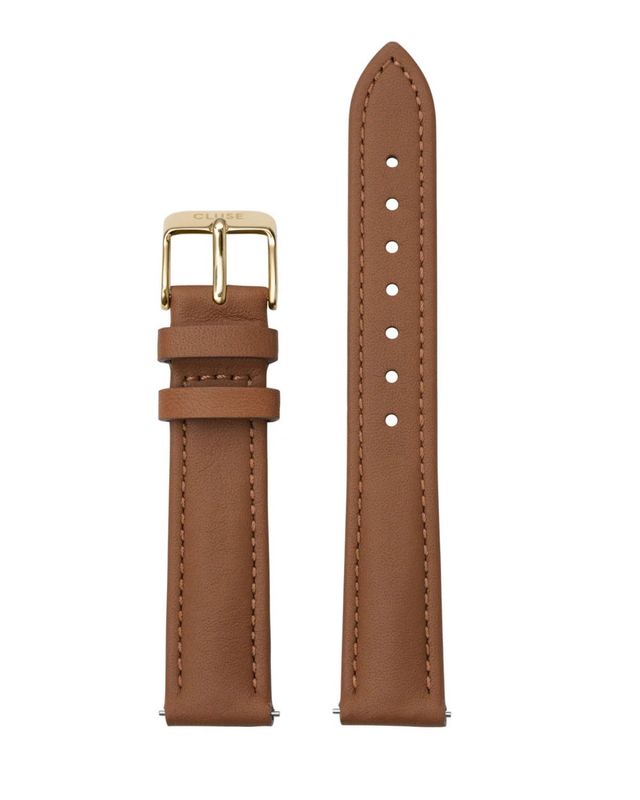 CLUSE Strap 16mm Leather Caramel, Gold Colour CS12231
