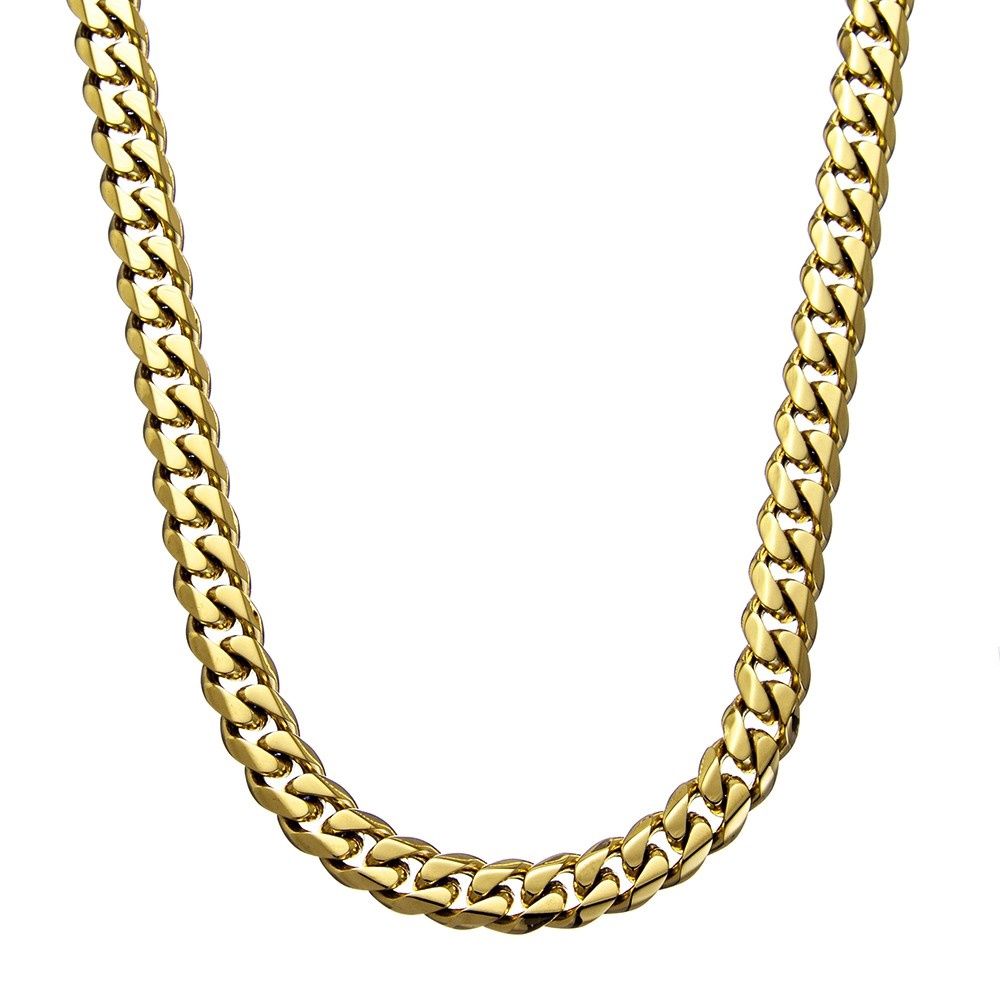 DPI - Blaze stainless steel gold plate 10mm/60cm cuban link chain SSCH32G-60CM