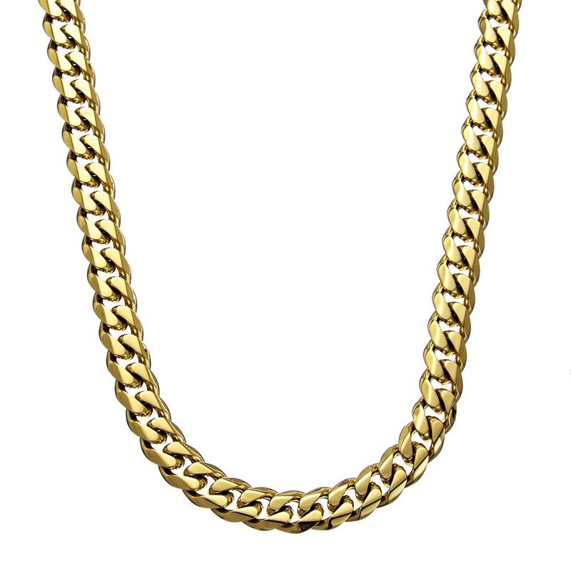 DPI - Blaze stainless steel gold plate 10mm/60cm cuban link chain SSCH32G-60CM