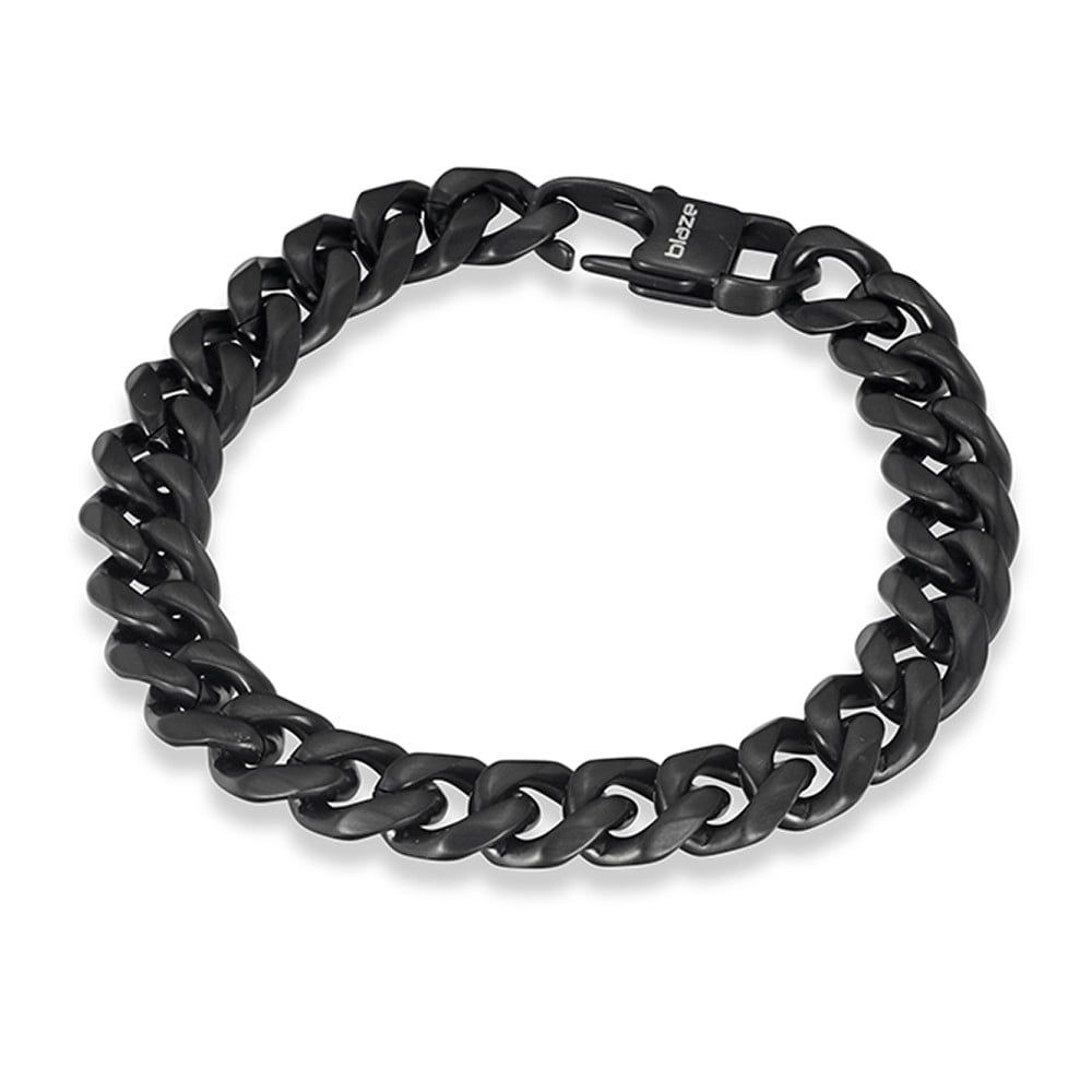 DPI - Blaze Stainless Steel MATT SILV 10mm curb link bracelet. 22cm SSB243M