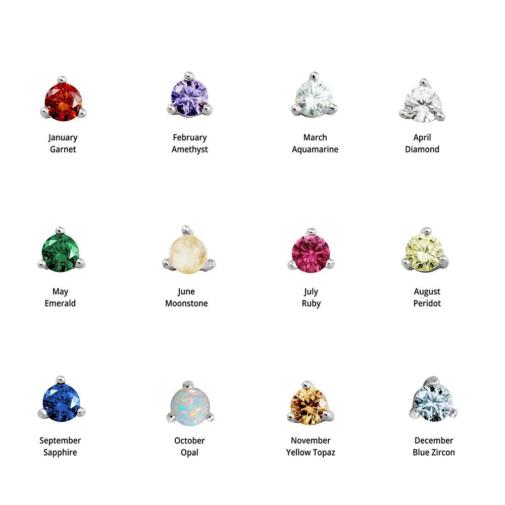 DPI - s/silv 3mm birthstone stud september sapphire SE384S-SEP