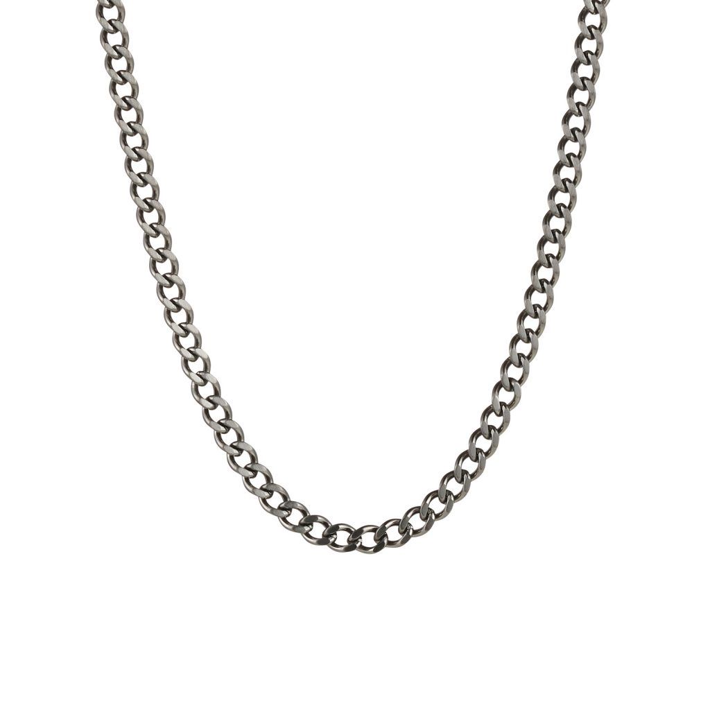 Cudworth Ion palted gun metal stainless steel curb link chain 55cm 185-30/55CM