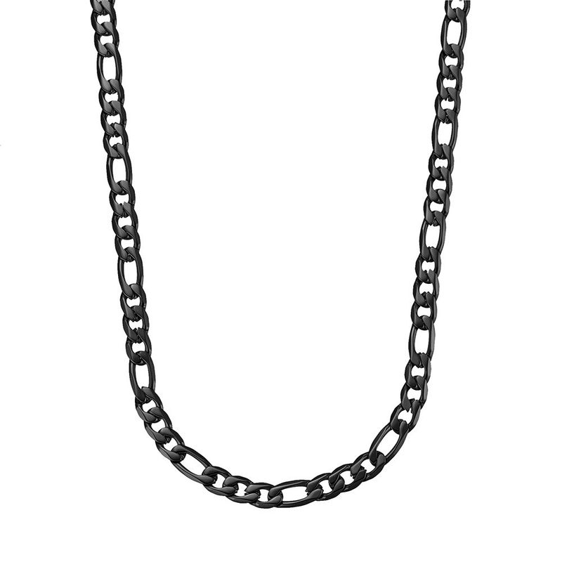 DPi - Blaze Black stainless steel 3:1 figaro chain 5MM x 60cm SSCH9BLK-60