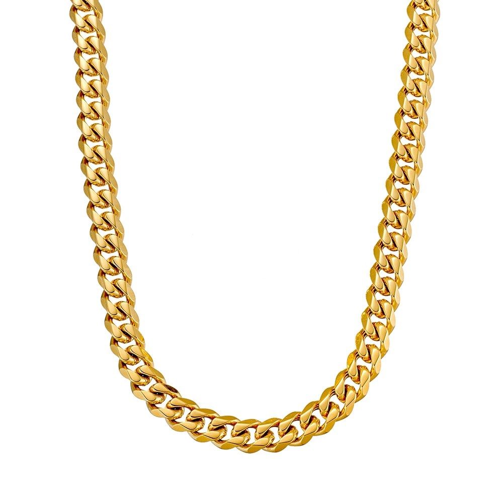 DPI - Blaze gold Stainless Steel cuban link chain Gauge: 8mm x 60cm SSCH28G-60
