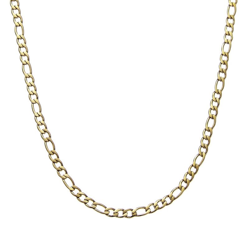 DPI - Blaze Stainless Steel gold plate 3.5mm figaro link chain 55cm SSCH35G-55