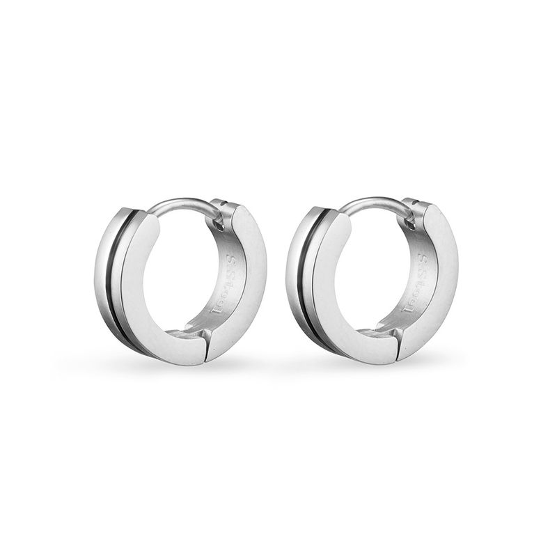 DPI - Blaze stainless steel huggies with black Stripe SSE7