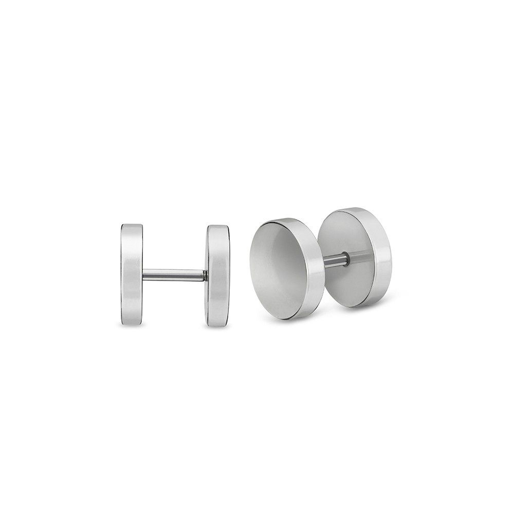 DPI - Blaze stainless steel men’s circle stud 8mm SSE83S-8MM