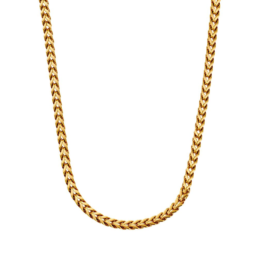 DPI - Blaze Stainless Steel YG plate 3D Mechanical link chain Gauge:4mm 60cm SSCH27G-60