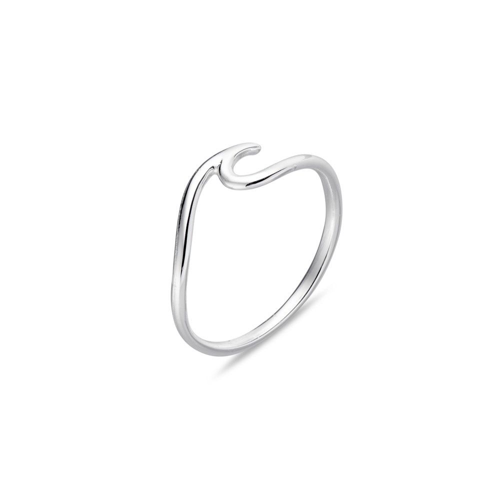 DPI - S/Silv petite style ocean wave ring - size 9 R1349L-S-9
