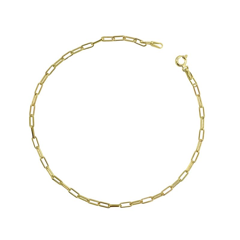 DPI - Sterling Silver petite paperclip link anklet AK70-G