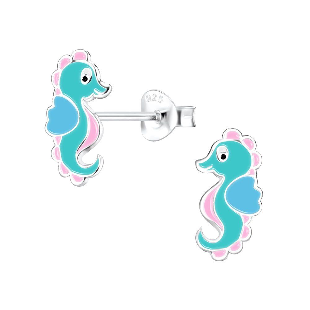 DPI - Tiny Treasures sterling silver children's seahorse stud earring 12x7mm TTSE54