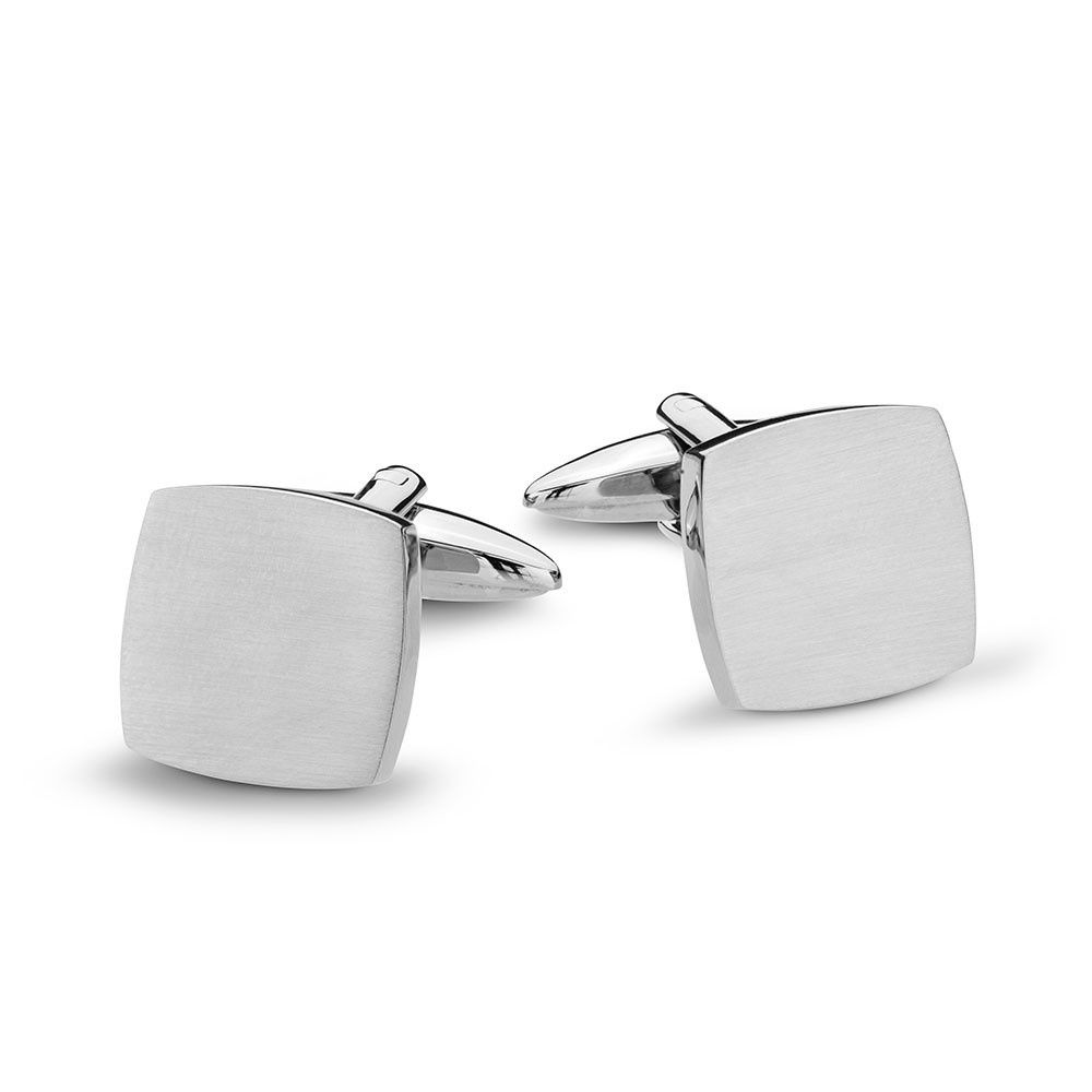 DPI LUX Blaze stainless steel cufflinks with brushed finish SSCL51-S