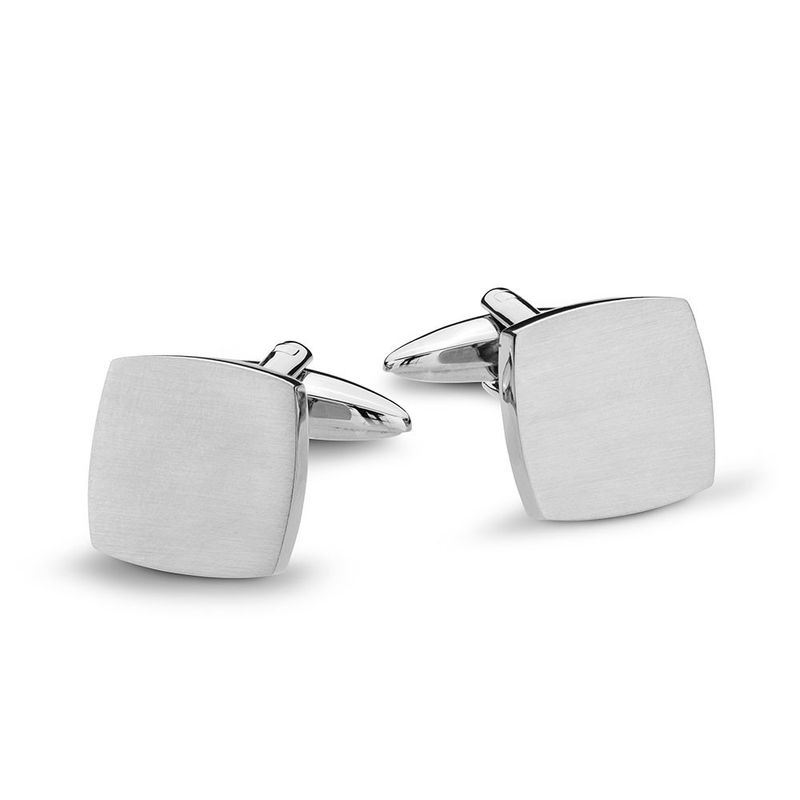 DPI LUX Blaze stainless steel cufflinks with brushed finish SSCL51-S