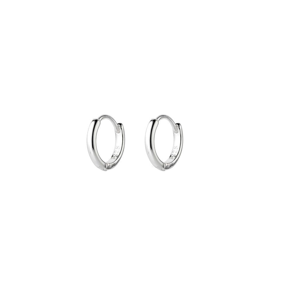 Sterling silver plain/minimalist hoop earrings