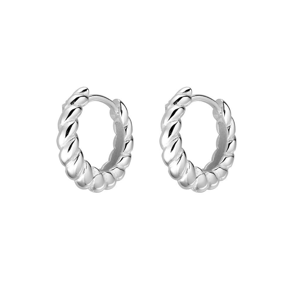 DPI s/s twisted huggie 10mm HE195-S