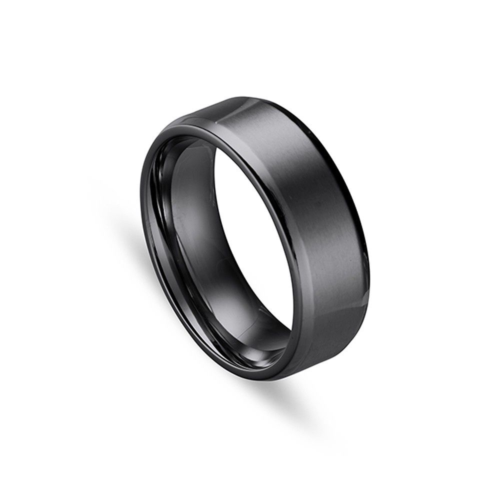 DPI - Blaze titanium men’s IP black plating 8mm ring size 11 TIR16-11