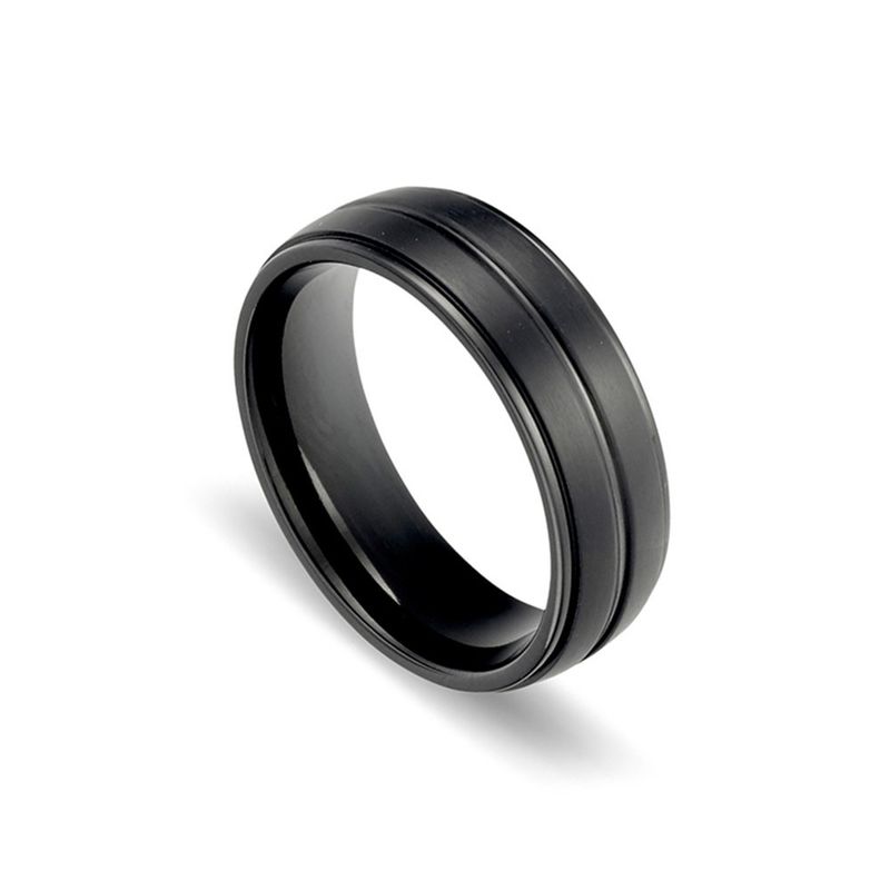 DPI - Blaze titanium men’s 7mm ring with black IP Plating size 11 TIR19-11