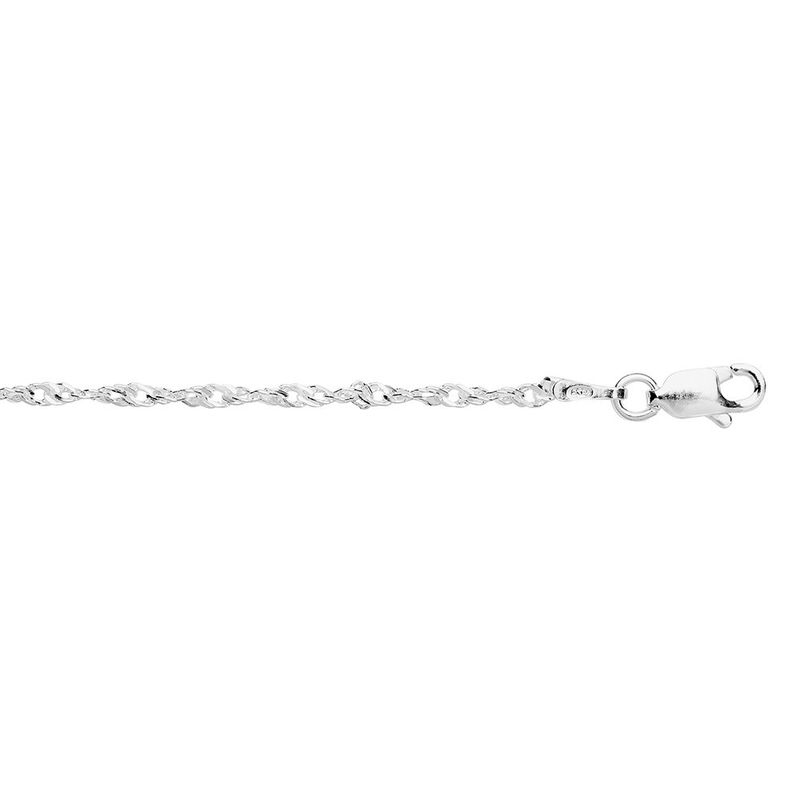 DPI - Sterling silver anklet with singapore twist link AK12-S