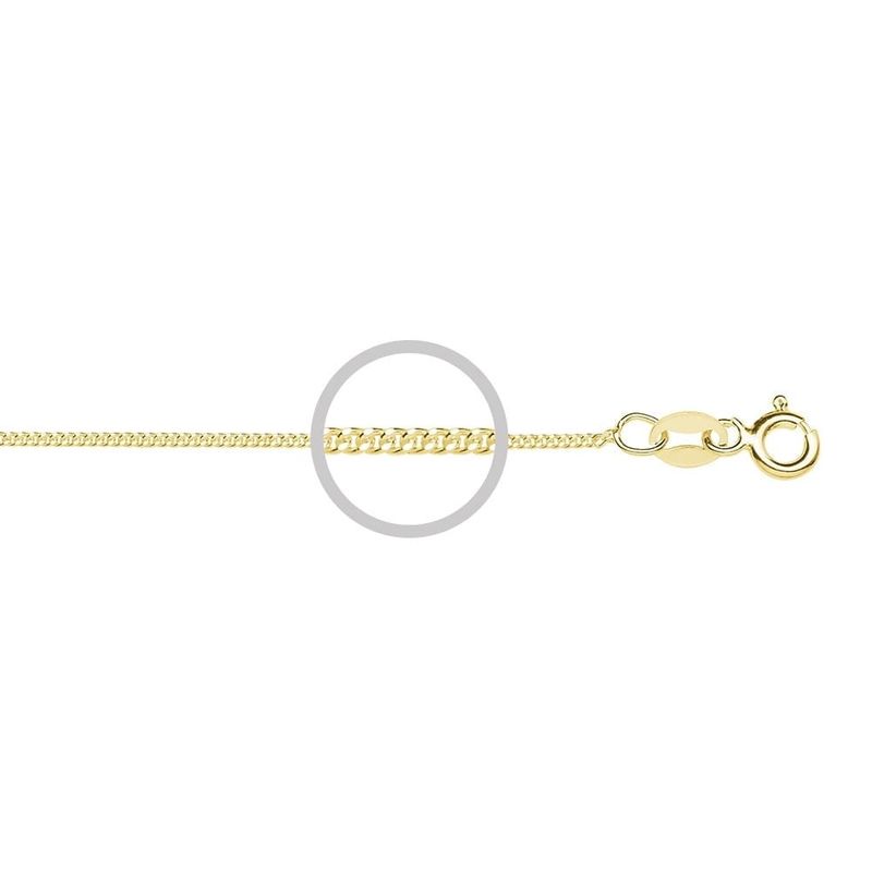 DPI - Sterling silver fine curb chain CH24G-38+5CM