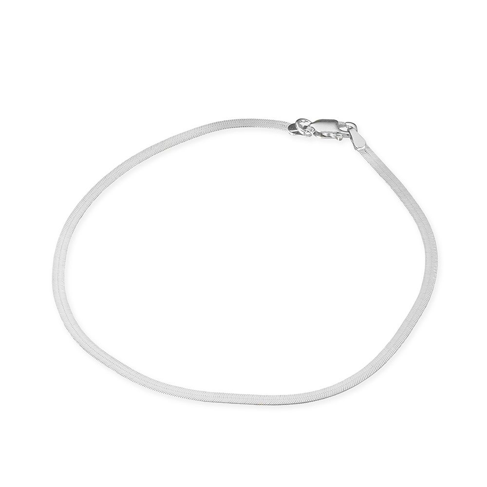 DPI - Sterling silver flat magic chain anklet 24CM AK65-S